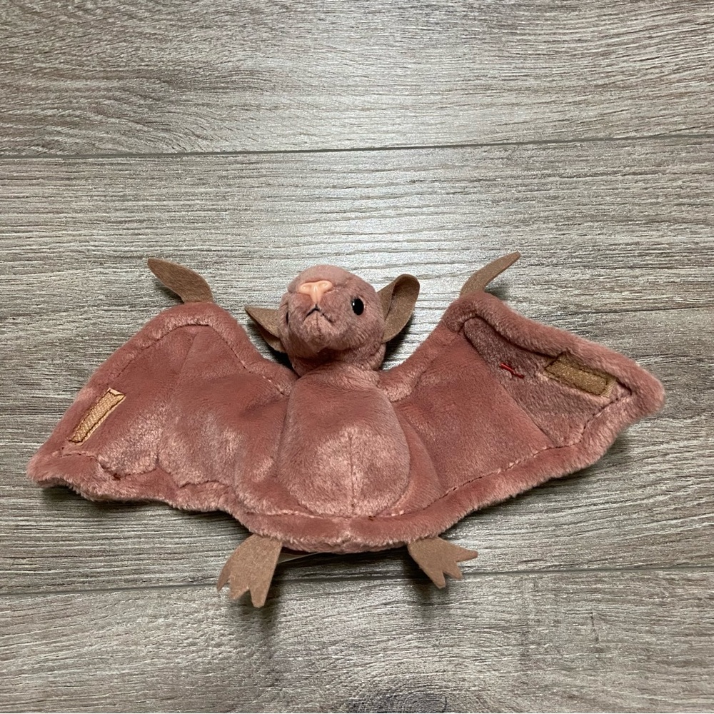 TY Beanie Babies Batty Brown Bat 1996 1997 Retired with Errors